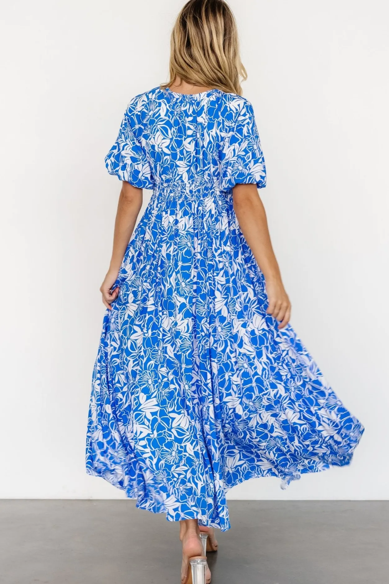 Outlet Baltic Born Elaine Maxi Dress | Blue + White Blue+White