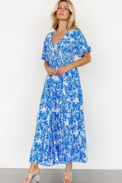 Outlet Baltic Born Elaine Maxi Dress | Blue + White Blue+White