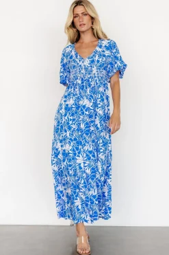 Outlet Baltic Born Elaine Maxi Dress | Blue + White Blue+White