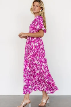 Online Baltic Born Elaine Maxi Dress | Magenta + White Magenta+White