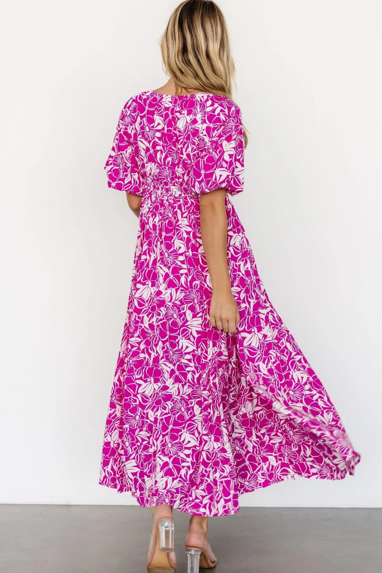 Online Baltic Born Elaine Maxi Dress | Magenta + White Magenta+White