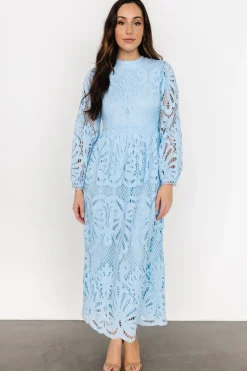 Hot Baltic Born Eldora Lace Midi Dress | Light Blue LightBlue