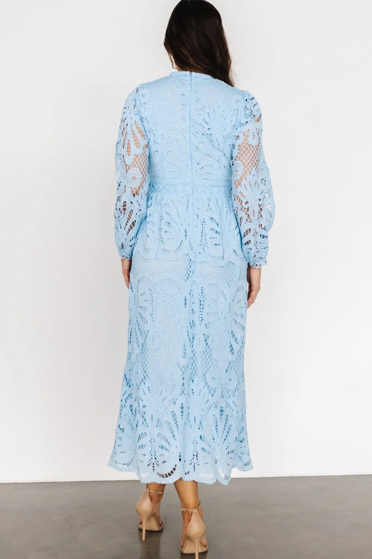 Hot Baltic Born Eldora Lace Midi Dress | Light Blue LightBlue