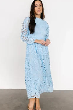 Hot Baltic Born Eldora Lace Midi Dress | Light Blue LightBlue