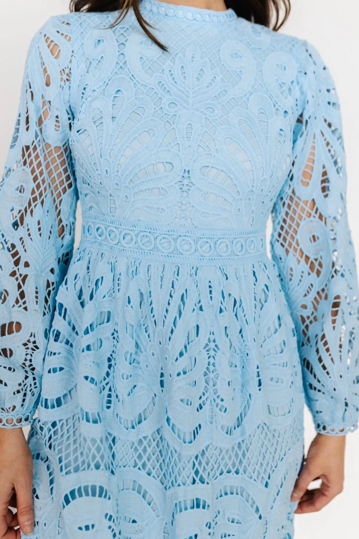 Hot Baltic Born Eldora Lace Midi Dress | Light Blue LightBlue
