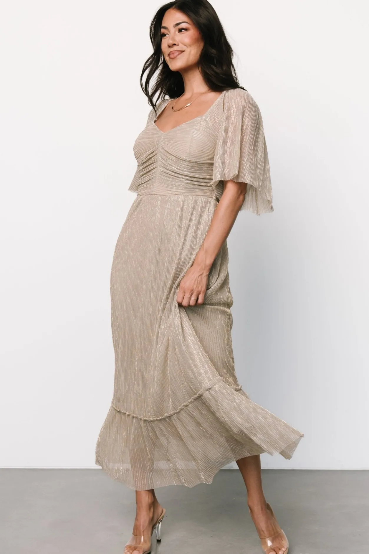 Outlet Baltic Born Elea Shimmer Dress | Champagne