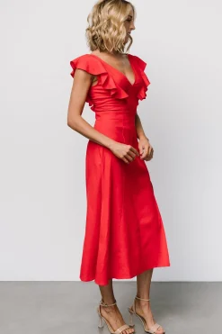Online Baltic Born Elena Midi Dress | Red