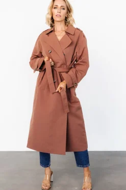 Clearance Baltic Born Elias Trench Coat | Warm Brown WarmBrown