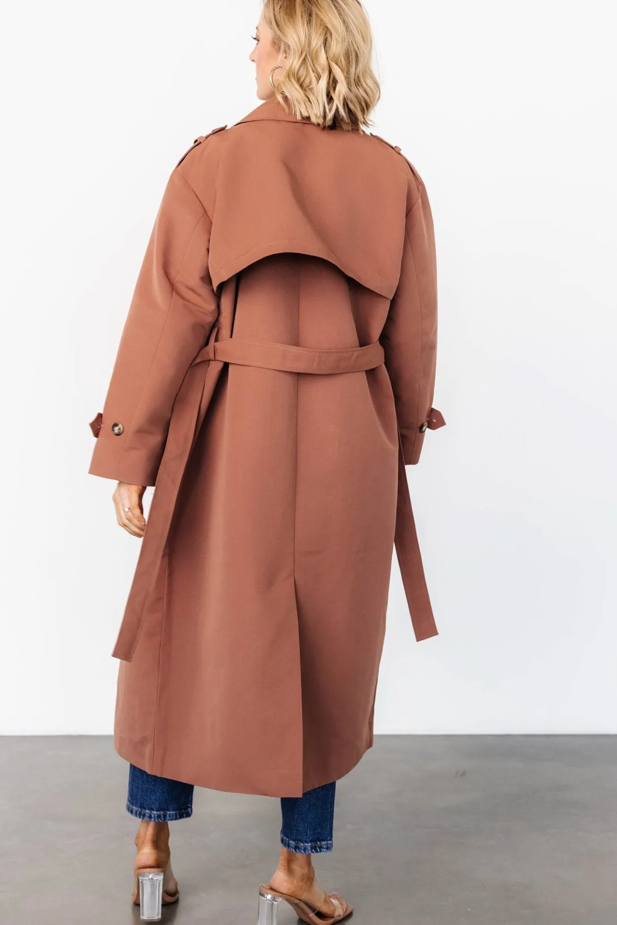 Clearance Baltic Born Elias Trench Coat | Warm Brown WarmBrown