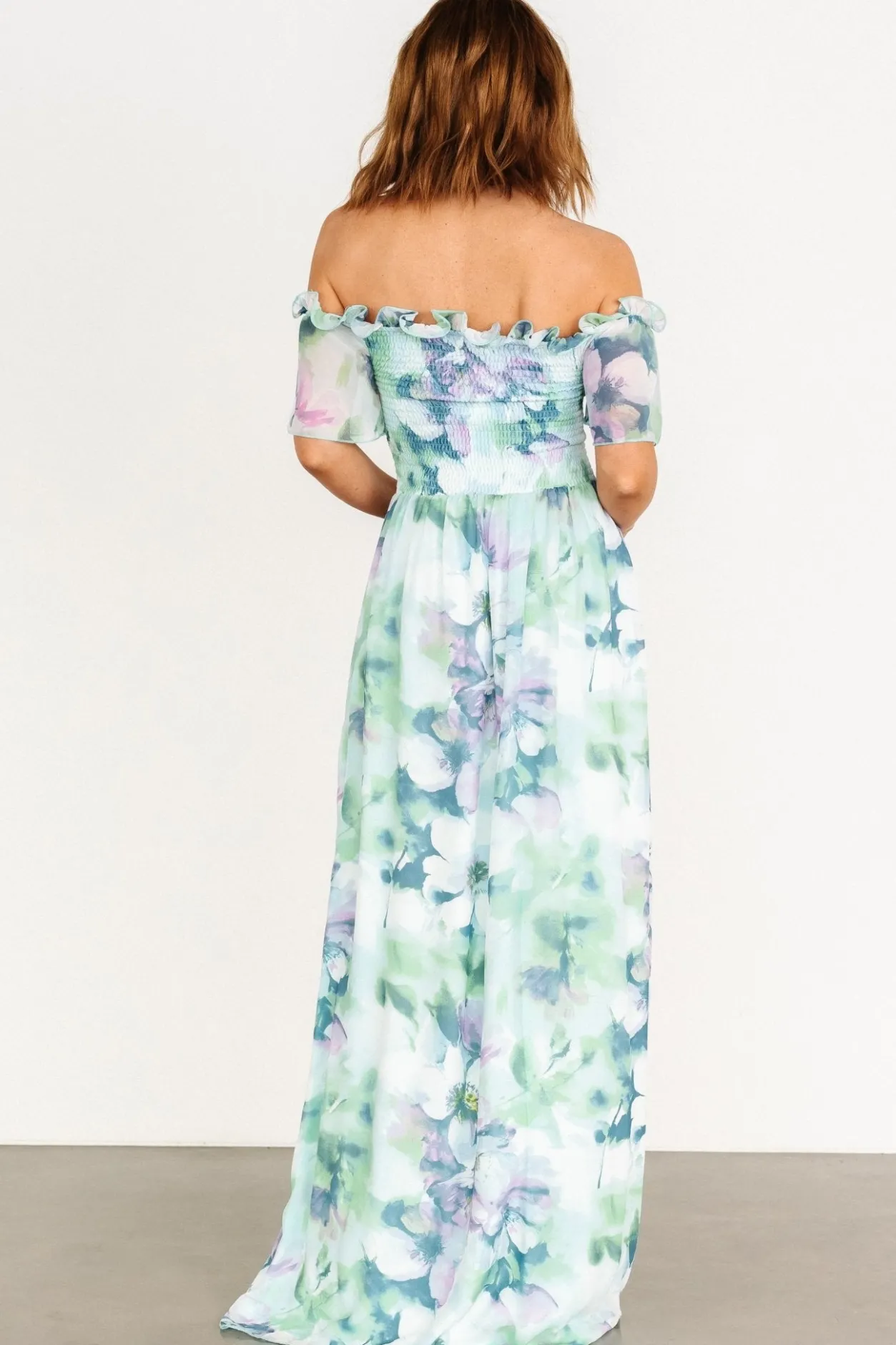 New Baltic Born Elina Maxi Dress | Blue + Green Multi Floral Blue+GreenMultiFloral