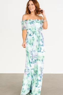 New Baltic Born Elina Maxi Dress | Blue + Green Multi Floral Blue+GreenMultiFloral