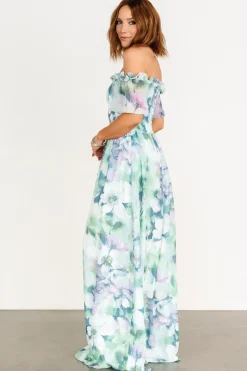 New Baltic Born Elina Maxi Dress | Blue + Green Multi Floral Blue+GreenMultiFloral