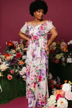 Online Baltic Born Elina Maxi Dress | Ivory + Pink Multi Floral Ivory+PinkMultiFloral
