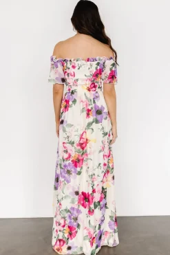 Online Baltic Born Elina Maxi Dress | Ivory + Pink Multi Floral Ivory+PinkMultiFloral