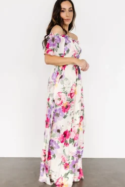 Online Baltic Born Elina Maxi Dress | Ivory + Pink Multi Floral Ivory+PinkMultiFloral