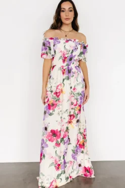 Online Baltic Born Elina Maxi Dress | Ivory + Pink Multi Floral Ivory+PinkMultiFloral