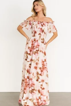 Outlet Baltic Born Elina Maxi Dress | Mauve Multi Floral MauveMultiFloral