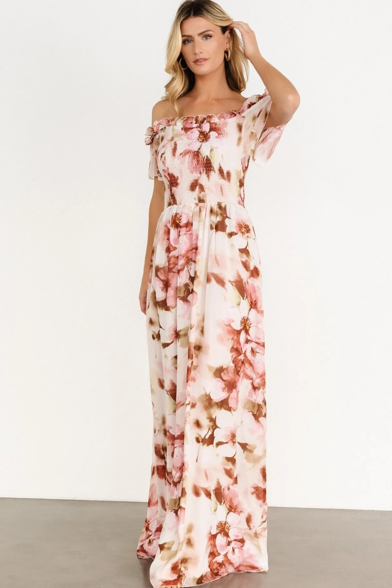 Outlet Baltic Born Elina Maxi Dress | Mauve Multi Floral MauveMultiFloral