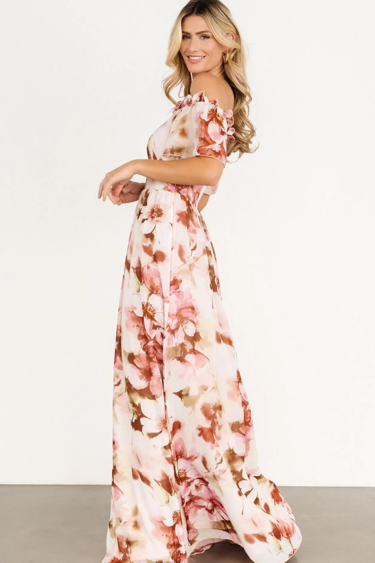 Outlet Baltic Born Elina Maxi Dress | Mauve Multi Floral MauveMultiFloral