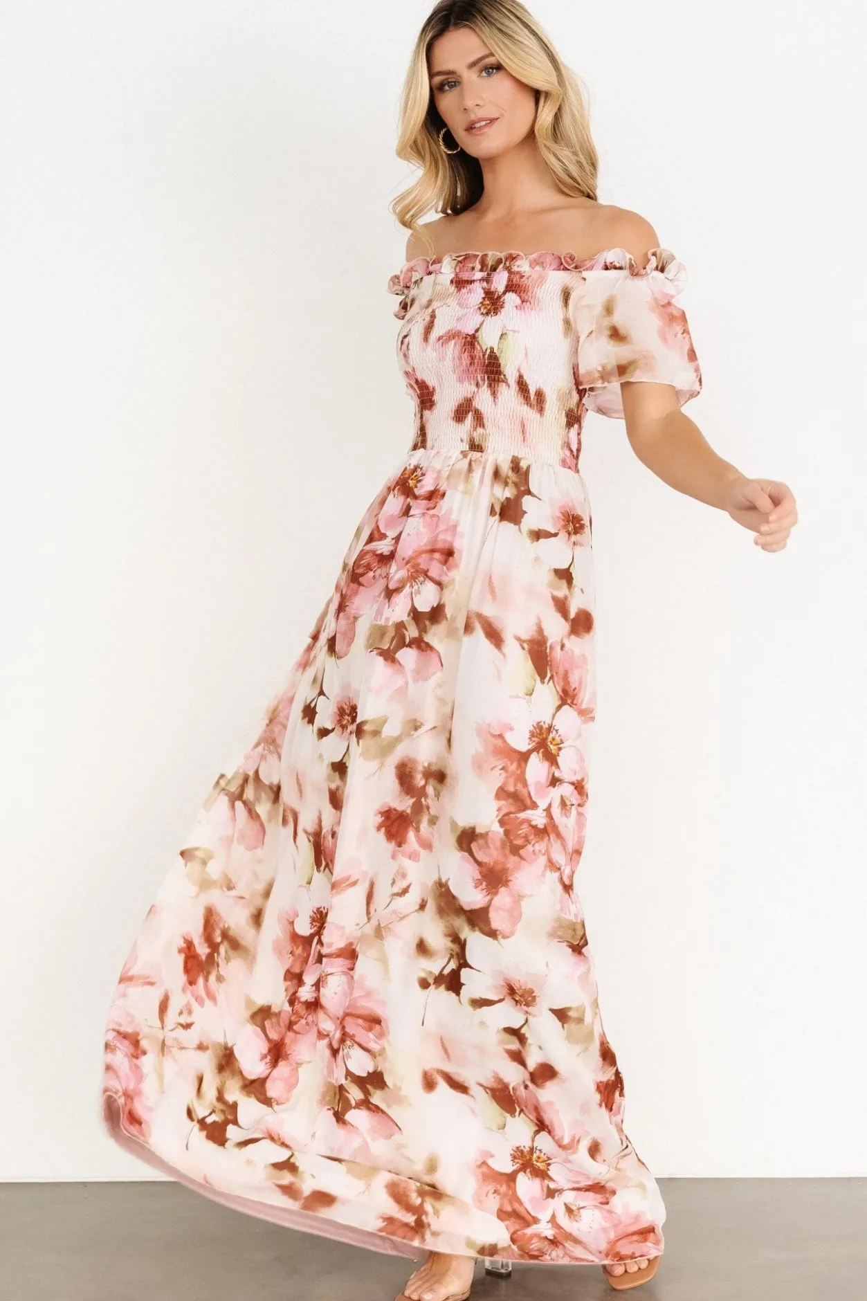 Outlet Baltic Born Elina Maxi Dress | Mauve Multi Floral MauveMultiFloral