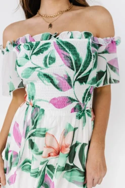 Sale Baltic Born Elina Maxi Dress | White + Green Multi Floral White+GreenMultiFloral
