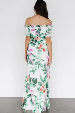 Sale Baltic Born Elina Maxi Dress | White + Green Multi Floral White+GreenMultiFloral