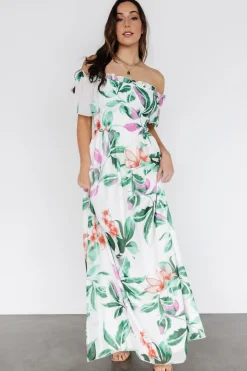 Sale Baltic Born Elina Maxi Dress | White + Green Multi Floral White+GreenMultiFloral