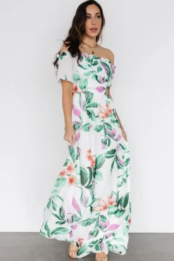 Sale Baltic Born Elina Maxi Dress | White + Green Multi Floral White+GreenMultiFloral