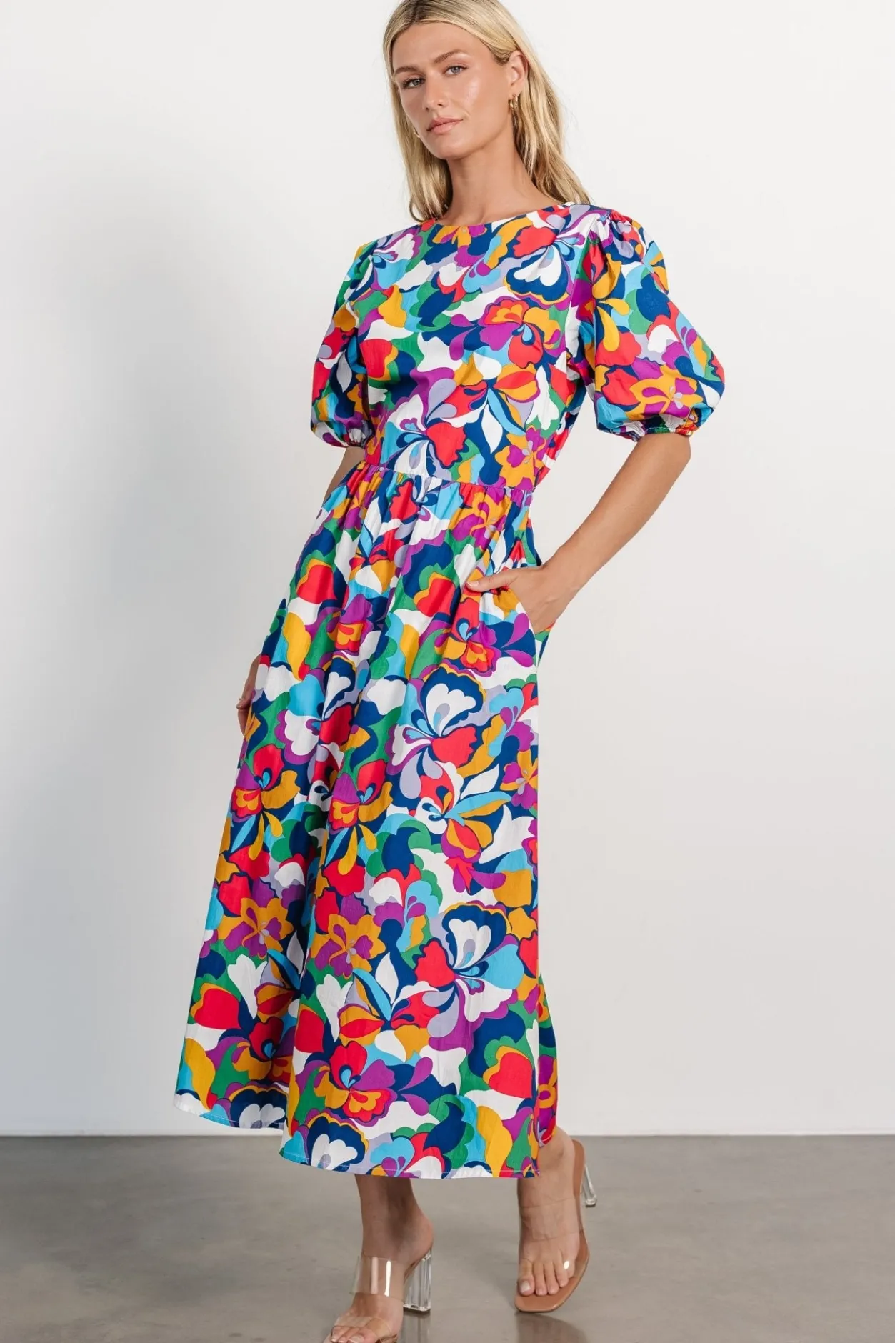 New Baltic Born Elisa Open Back Dress | Multi Print MultiPrint