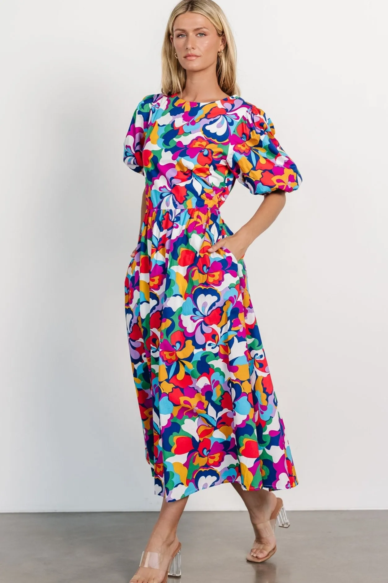 New Baltic Born Elisa Open Back Dress | Multi Print MultiPrint