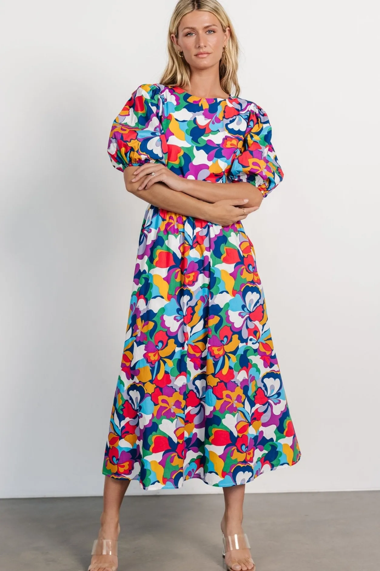 New Baltic Born Elisa Open Back Dress | Multi Print MultiPrint