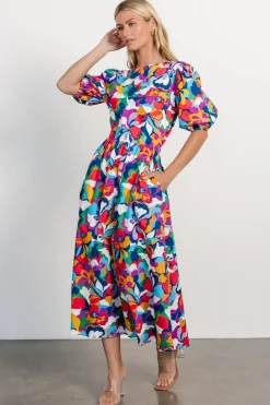 New Baltic Born Elisa Open Back Dress | Multi Print MultiPrint