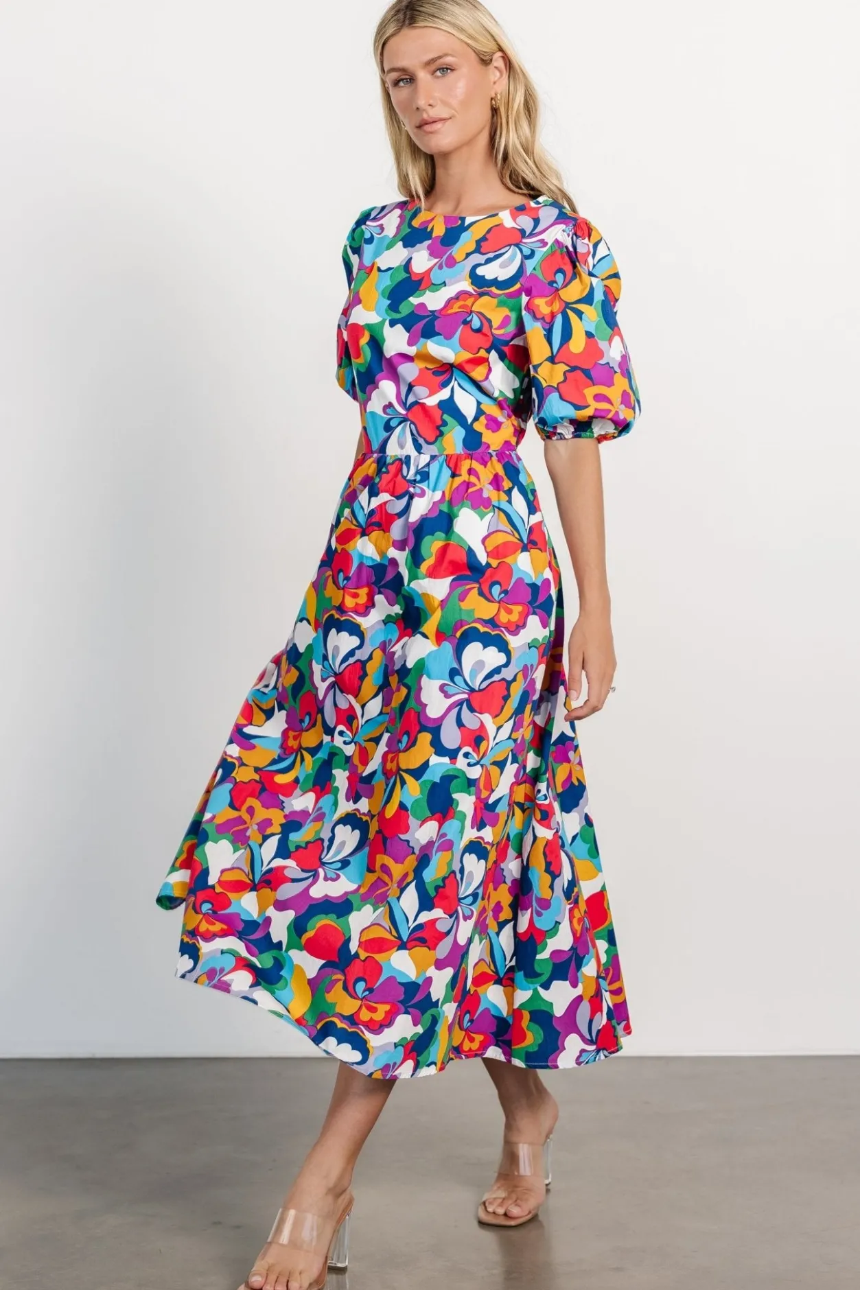 New Baltic Born Elisa Open Back Dress | Multi Print MultiPrint