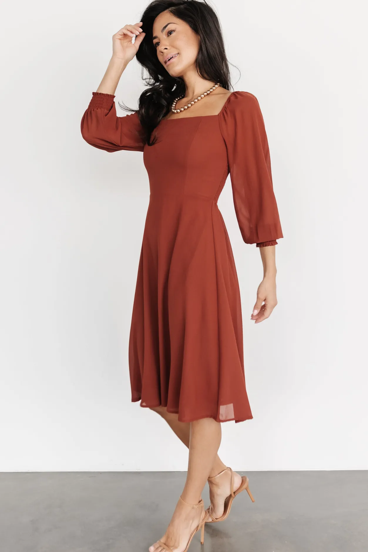 Online Baltic Born Elise Short Dress | Cinnamon