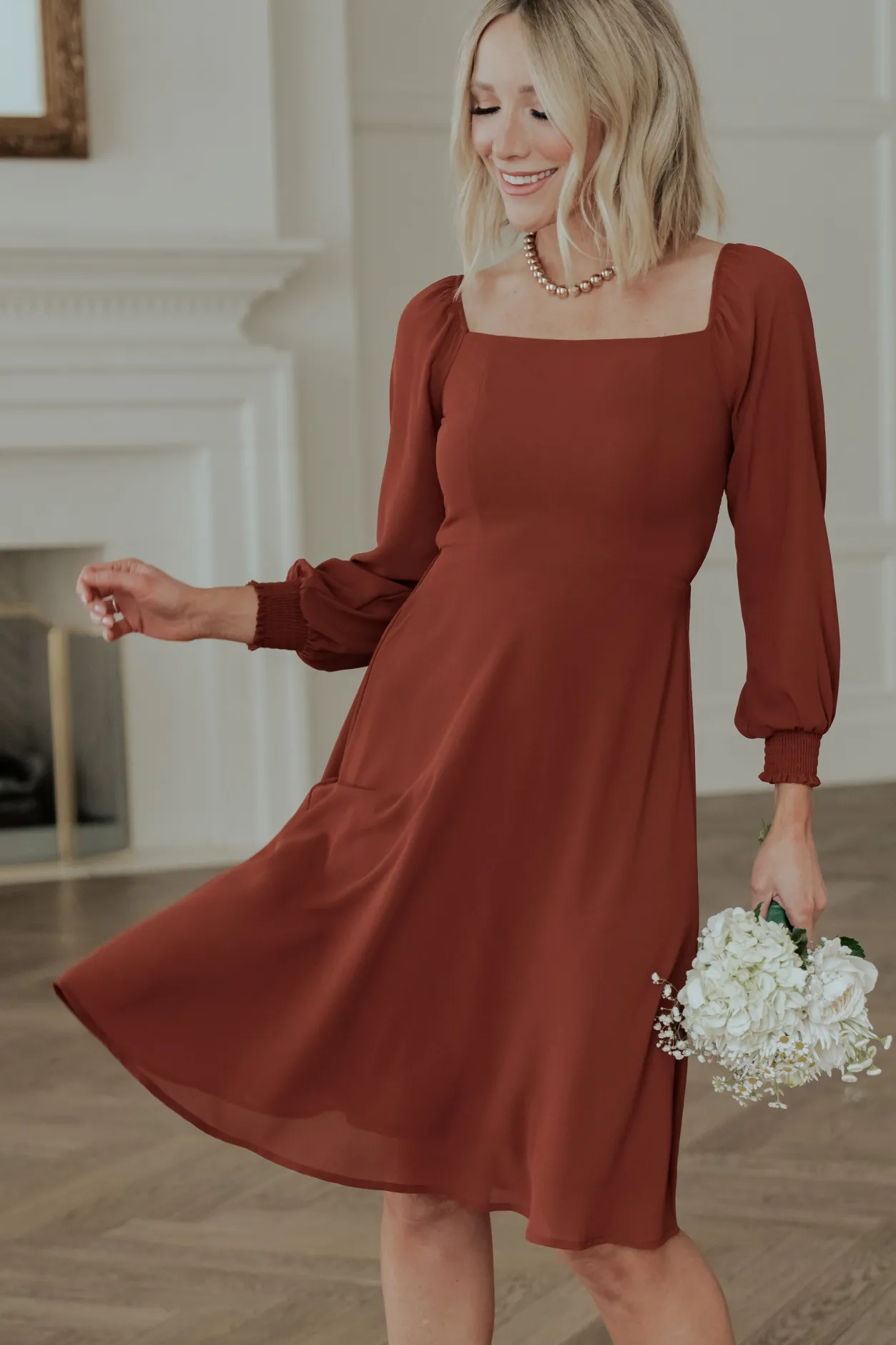 Online Baltic Born Elise Short Dress | Cinnamon