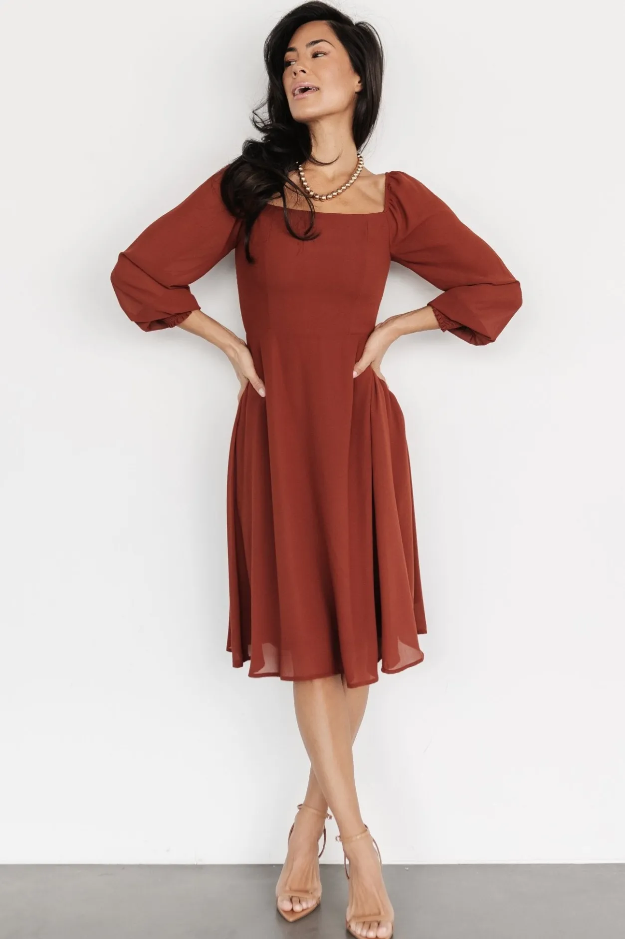 Online Baltic Born Elise Short Dress | Cinnamon