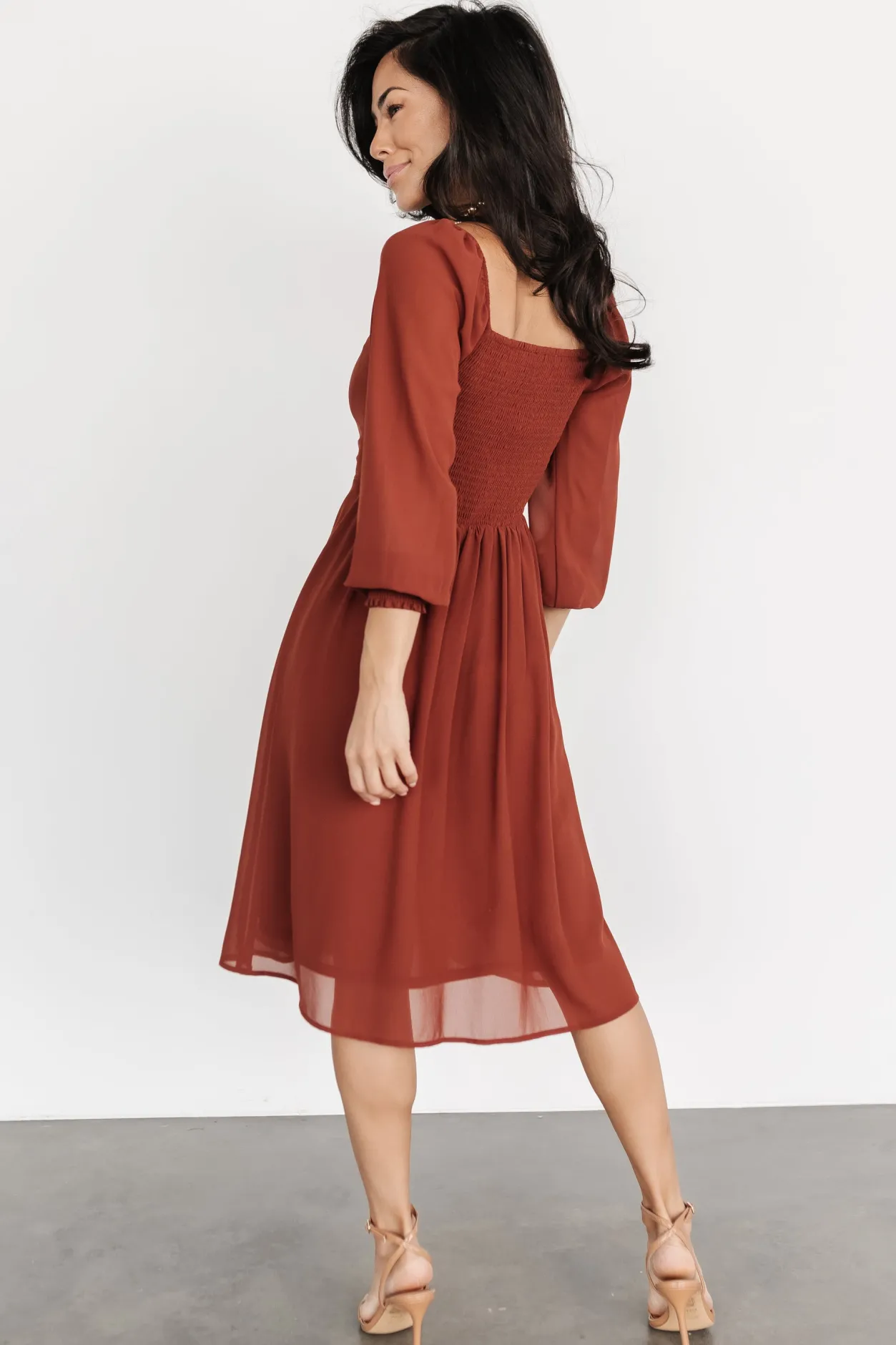 Online Baltic Born Elise Short Dress | Cinnamon