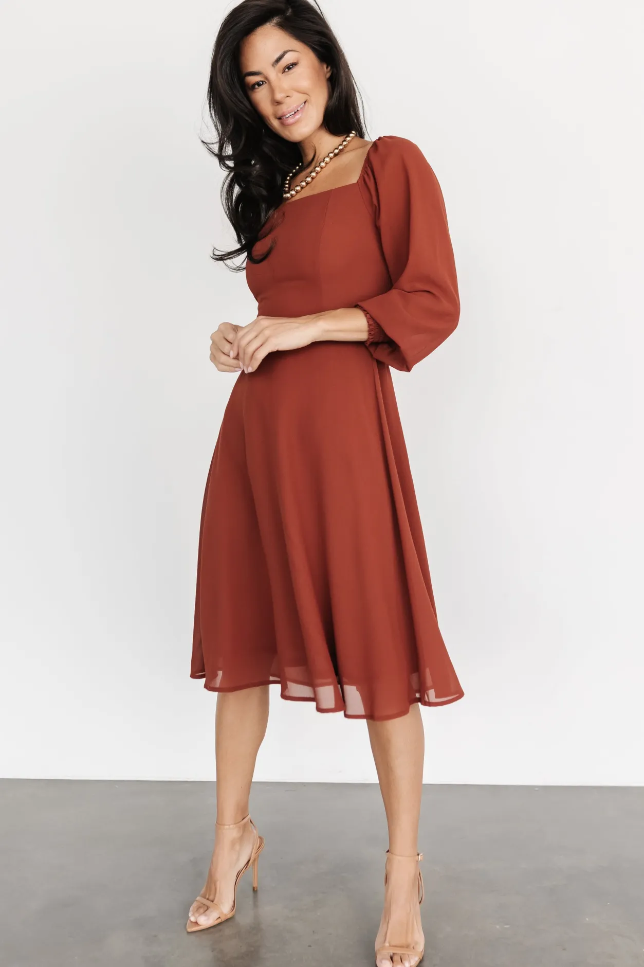 Online Baltic Born Elise Short Dress | Cinnamon