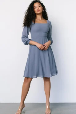New Baltic Born Elise Short Dress | Whisper Blue WhisperBlue