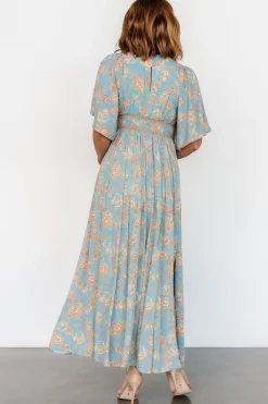 Best Baltic Born Elissa Maxi Dress | Dusty Blue Floral DustyBlueFloral