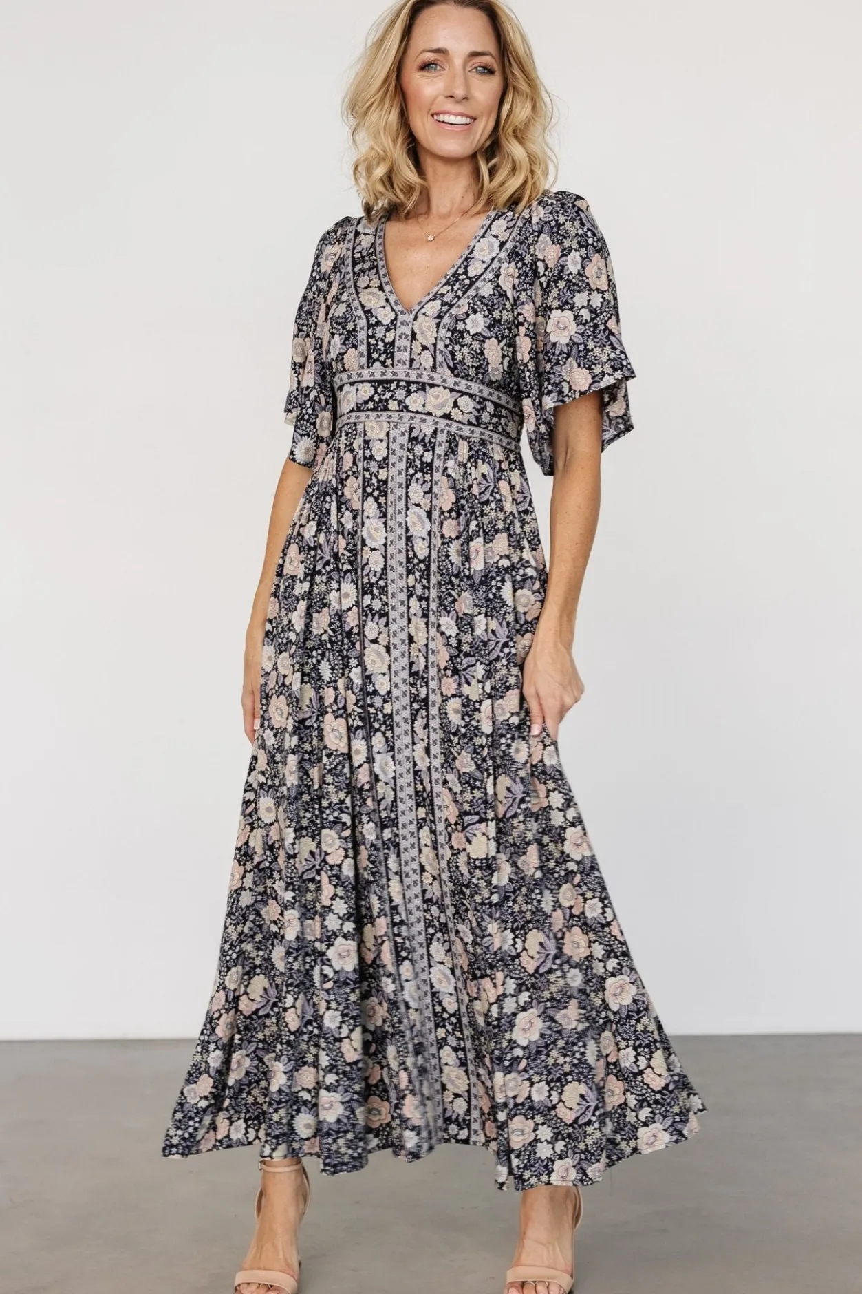 Clearance Baltic Born Elissa Maxi Dress | Midnight Floral MidnightFloral