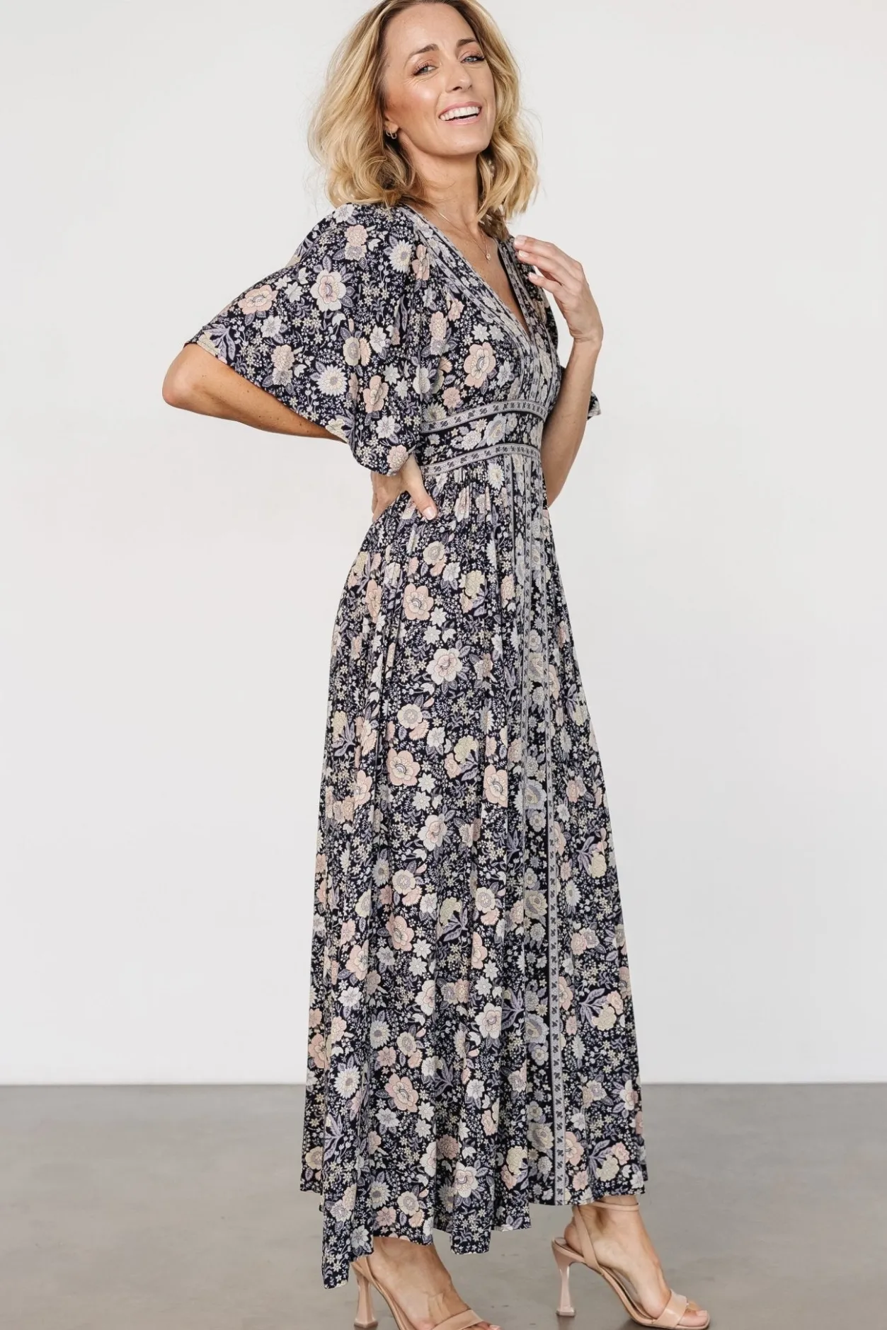 Clearance Baltic Born Elissa Maxi Dress | Midnight Floral MidnightFloral