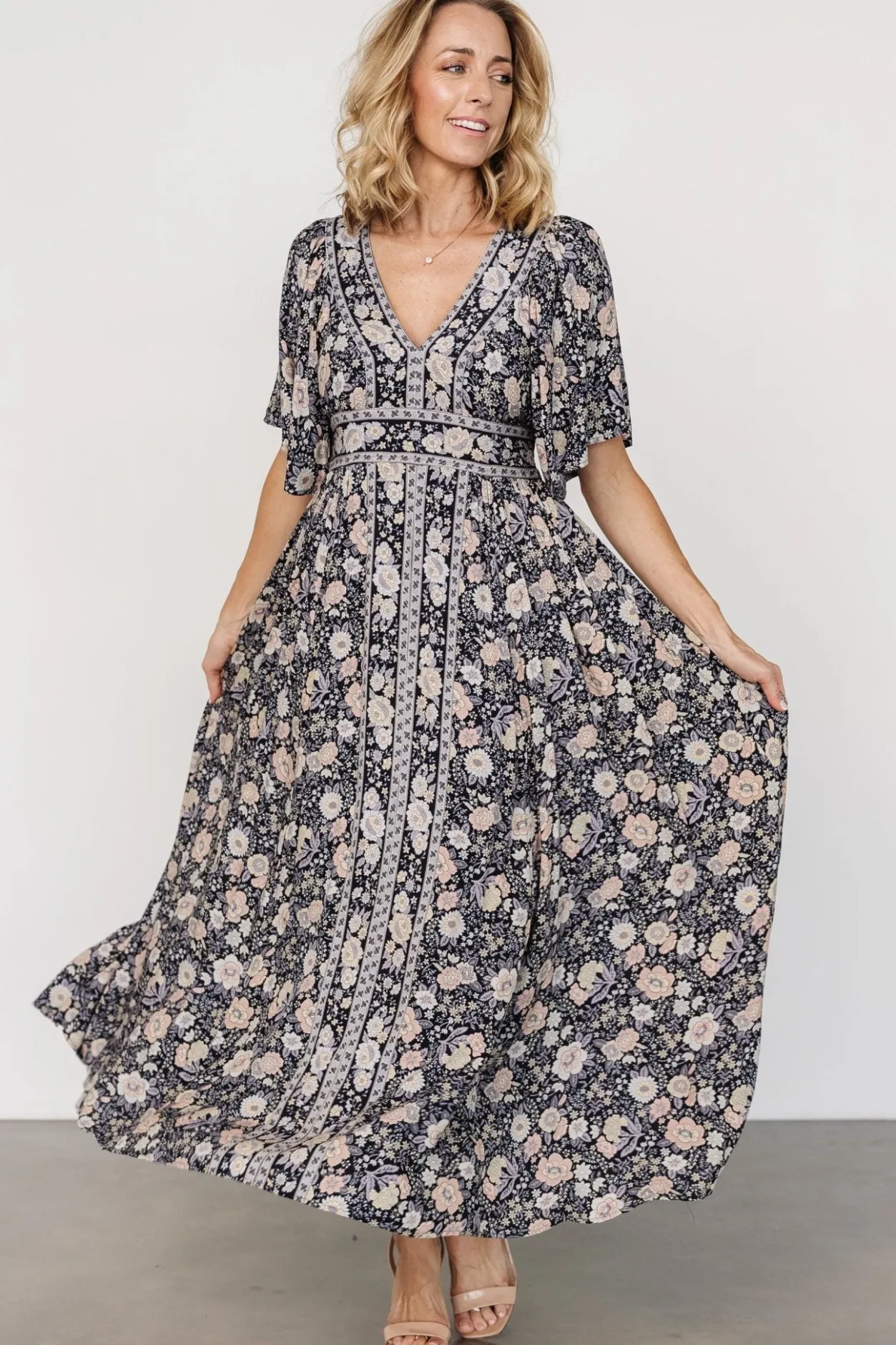 Clearance Baltic Born Elissa Maxi Dress | Midnight Floral MidnightFloral