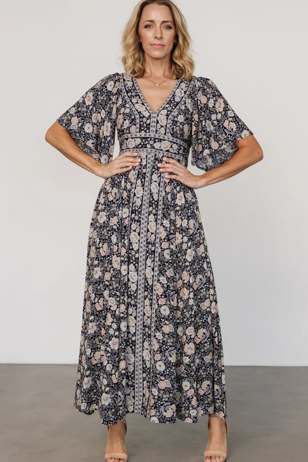 Clearance Baltic Born Elissa Maxi Dress | Midnight Floral MidnightFloral