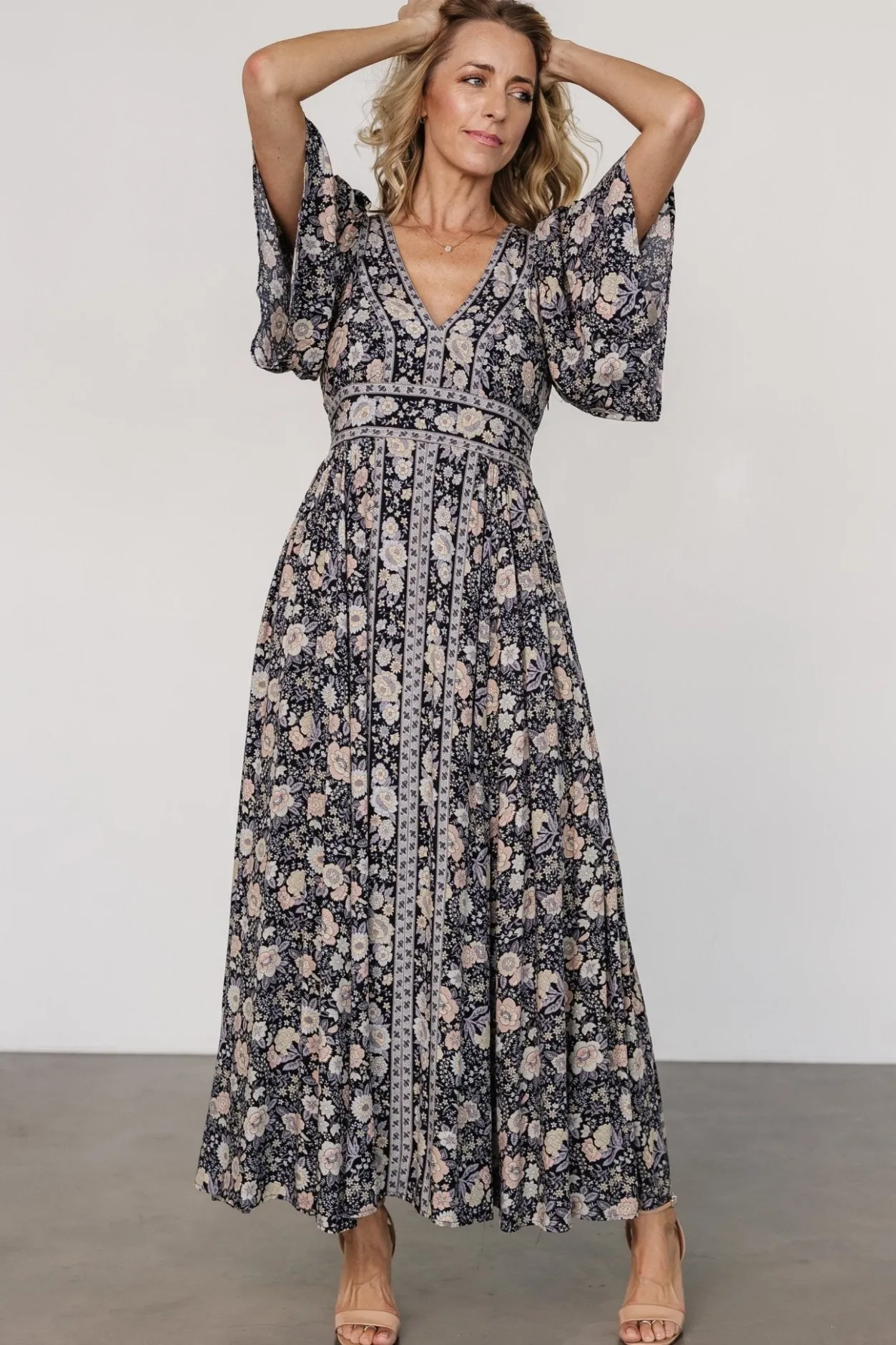 Clearance Baltic Born Elissa Maxi Dress | Midnight Floral MidnightFloral