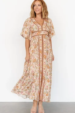 Sale Baltic Born Elissa Maxi Dress | Vintage Cream Floral VintageCreamFloral