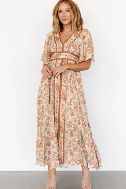 Sale Baltic Born Elissa Maxi Dress | Vintage Cream Floral VintageCreamFloral