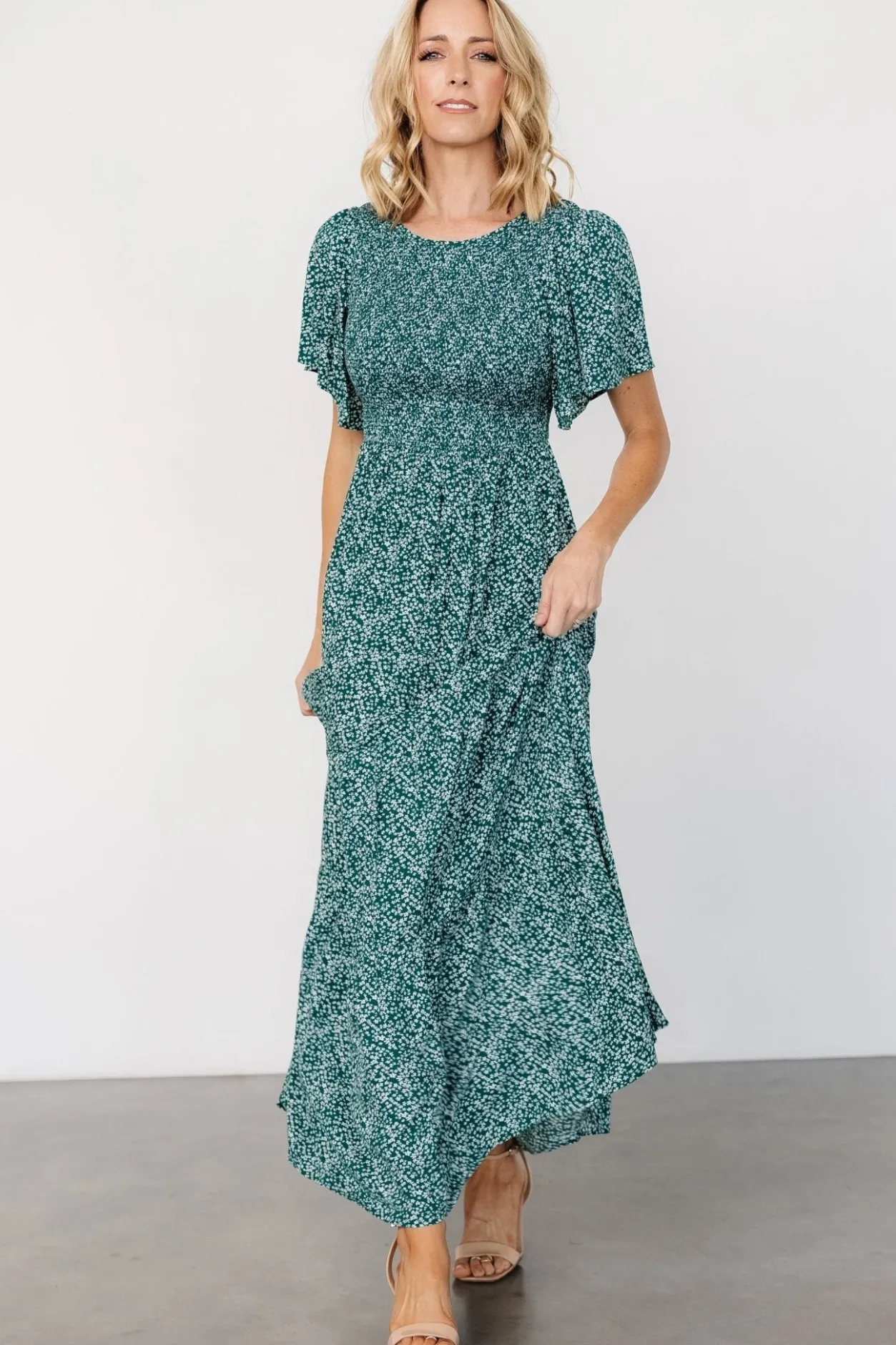 Sale Baltic Born Eliza Maxi Dress | Green Print GreenPrint