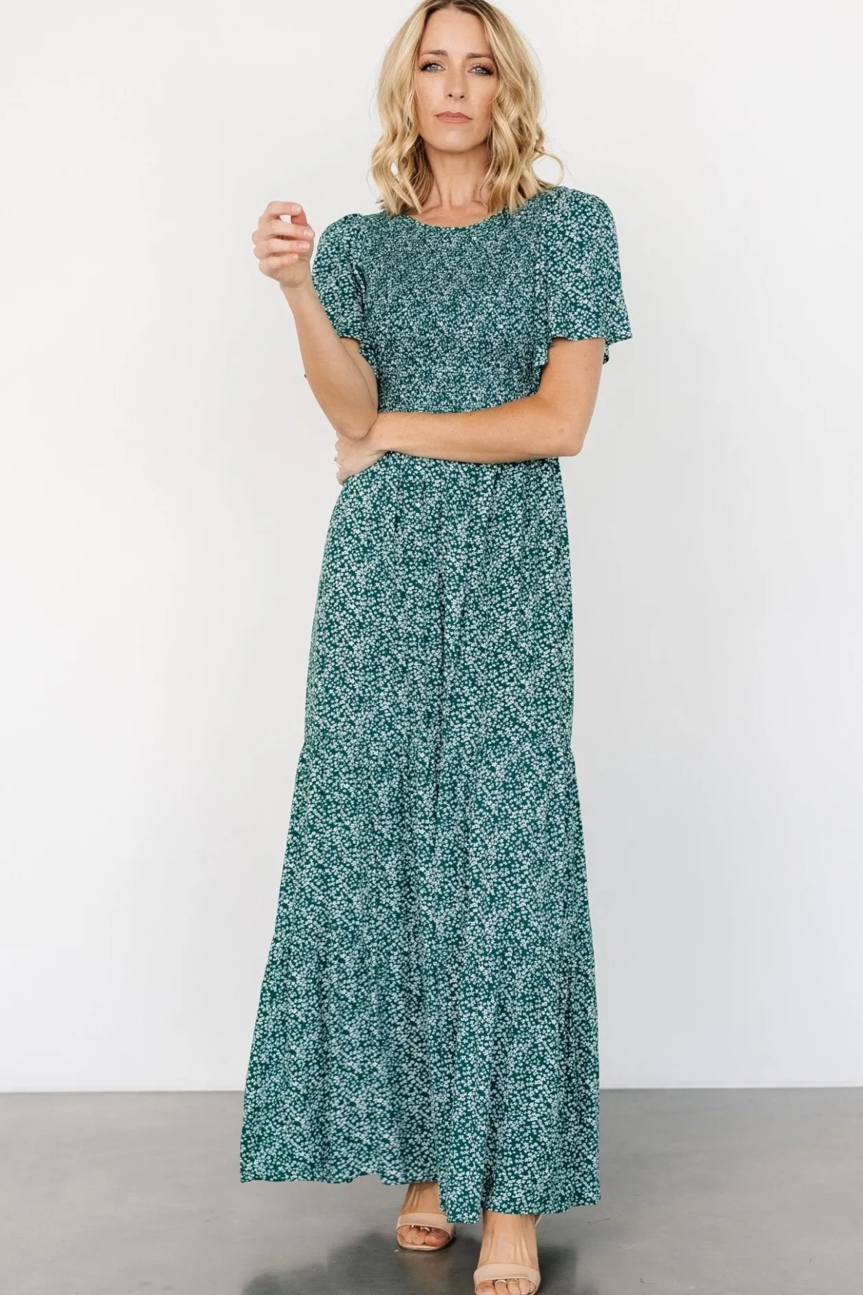 Sale Baltic Born Eliza Maxi Dress | Green Print GreenPrint