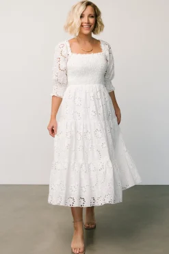 Best Baltic Born Ella Eyelet Midi Dress | White